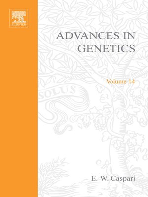 cover image of Advances in Genetics